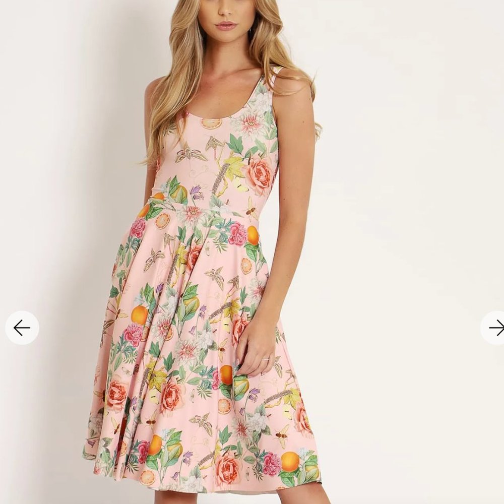 Blackmilk Spring Fling Scoop Midi Dress (Size S) NWT